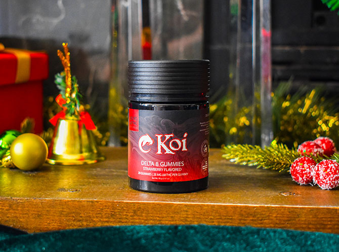 Shop Premium Koi Gummies Online Hero banner showcasing Buy Koi Gummies with premium edibles, CBD oils, and vape products